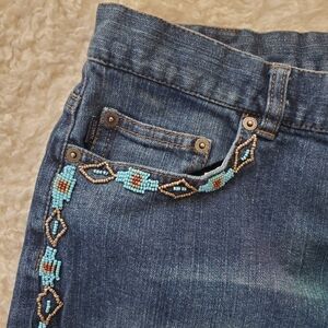 Vintage Lauren Jean Co BEADED Jeans. Size 12.